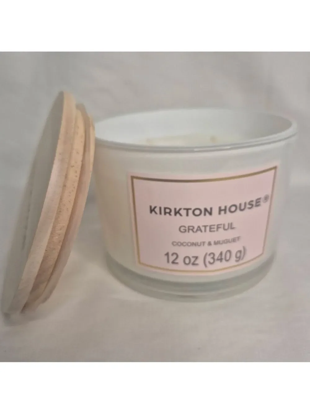 Kirkton House Grateful Coconut & Muguet Light Scented Calming Spa White 12oz